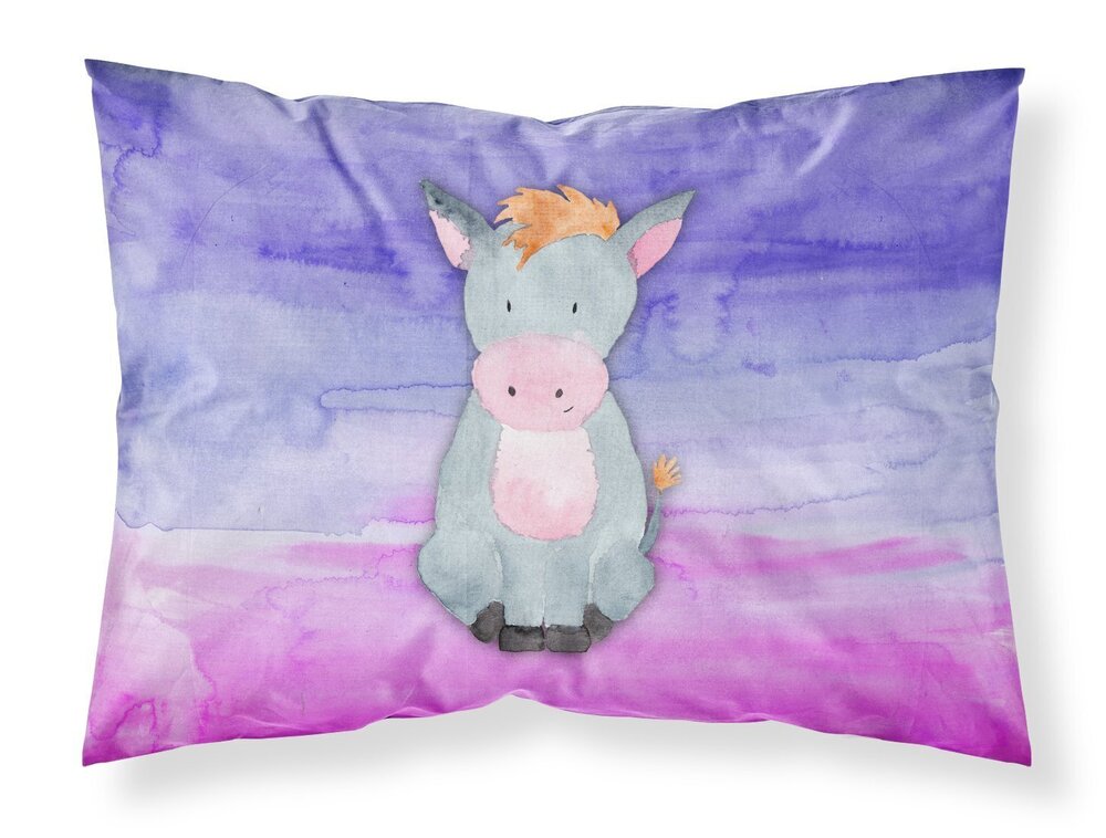 8760 BB7415PILLOWCASE Donkey Watercolor Fabric Standard Pillowcase